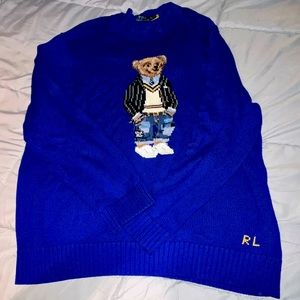 Men Embroidered Polo Bear XXL Sweater